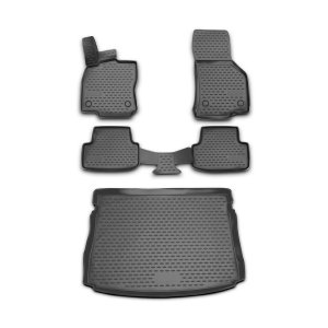 Volkswagen Golf GTI 3D Floor-Trunk Mats - Omac - KIT - Black - '15-'19